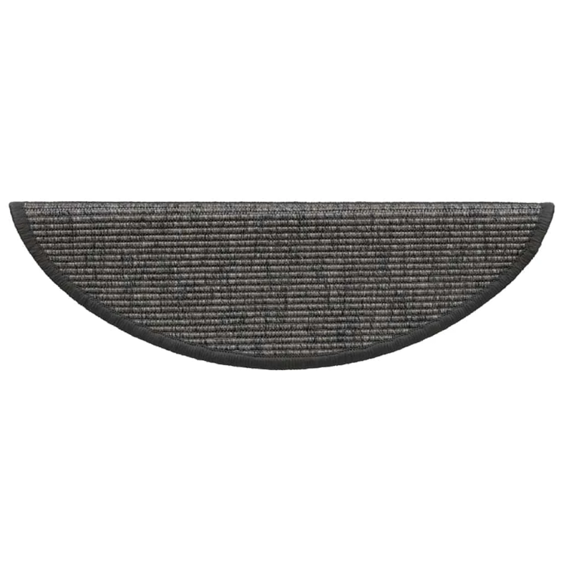 vidaXL kāpņu paklājiņi, 15 gab., 56x17x3 cm, bēši pelēki, pusapaļi