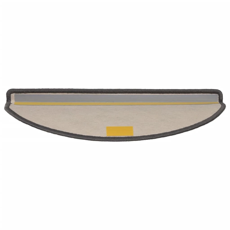 vidaXL kāpņu paklājiņi, 15 gab., 65x21x4 cm, bēši pelēki, pusapaļi, lieli