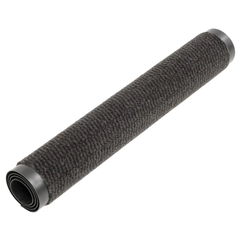 vidaXL durvju paklājs, 60x180 cm, melns