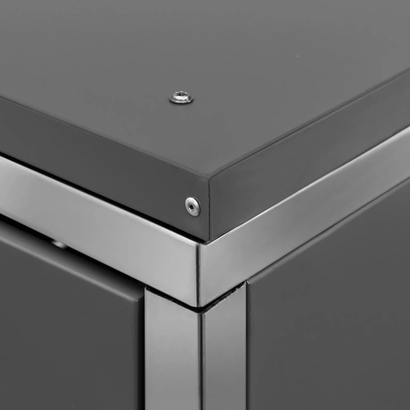 vidaXL 2-daļīga nojume atkritumu konteineram,138x77,5x112,5cm, tērauds