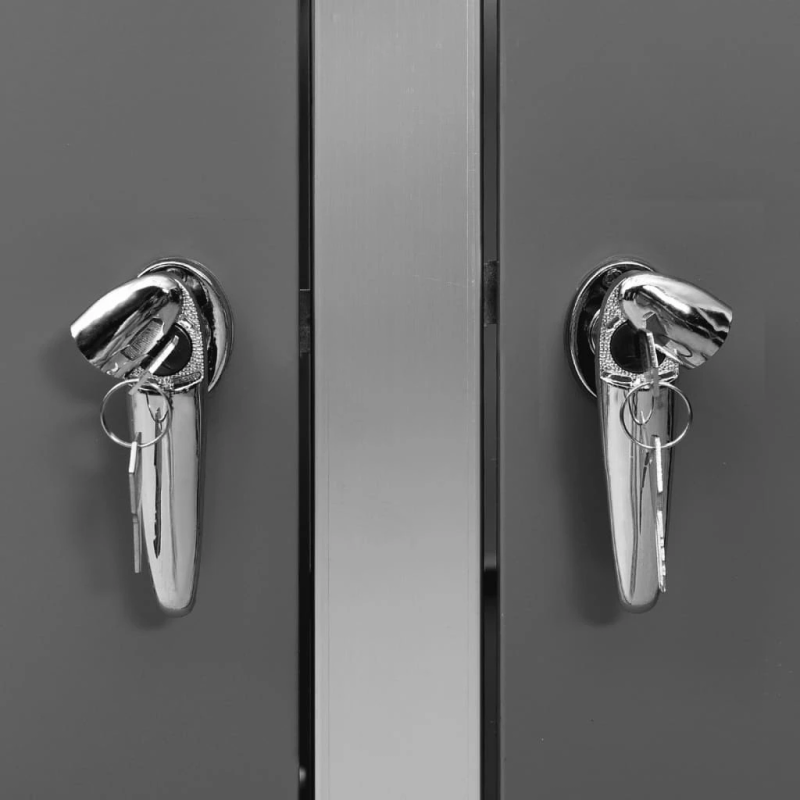 vidaXL 3-daļīga nojume atkritumu tvertnēm, 207x77,5x112,5 cm, tērauds