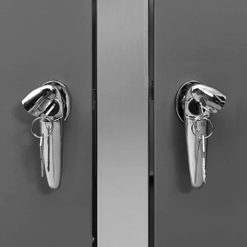 vidaXL 4-daļīga nojume atkritumu tvertnēm, 276,5x77,5x112,5cm, tērauds