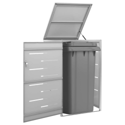 vidaXL nojume atkritumu konteineram, 69x77,5x112,5 cm, tērauds