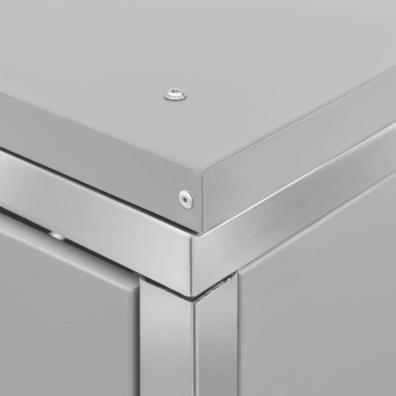 vidaXL nojume atkritumu konteineram, 69x77,5x112,5 cm, tērauds