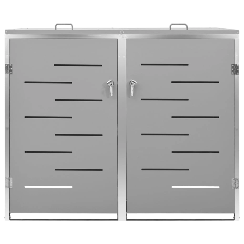 vidaXL 2-daļīga nojume atkritumu konteineram,138x77,5x112,5cm, tērauds