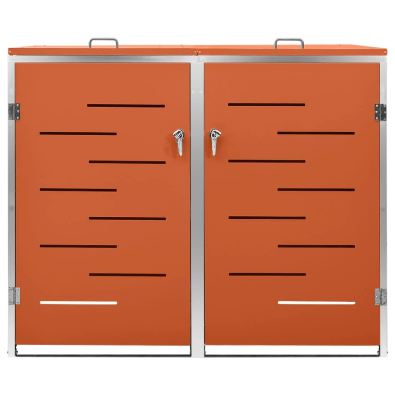 vidaXL 2-daļīga nojume atkritumu konteineram,138x77,5x112,5cm, tērauds