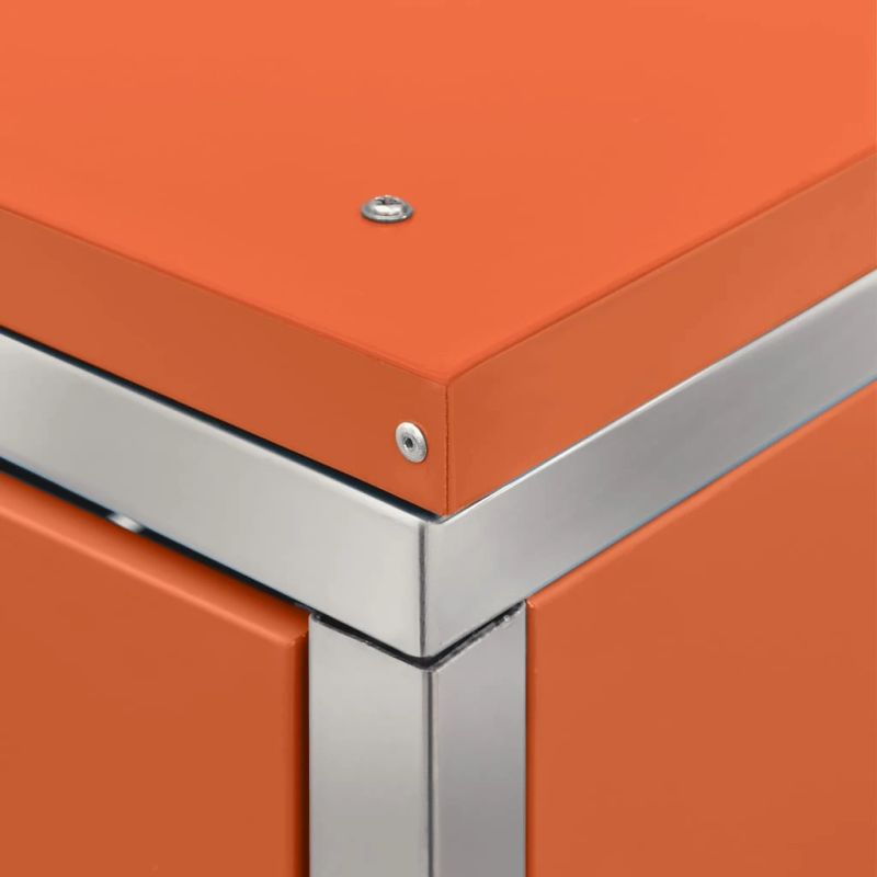 vidaXL 3-daļīga nojume atkritumu tvertnēm, 207x77,5x112,5 cm, tērauds