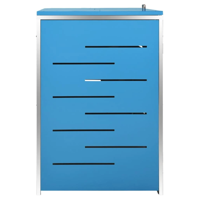 vidaXL 4-daļīga nojume atkritumu tvertnēm, 276,5x77,5x112,5cm, tērauds