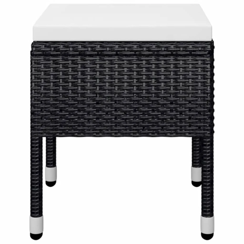 vidaXL 5-daļīgs dārza mēbeļu komplekts, melns