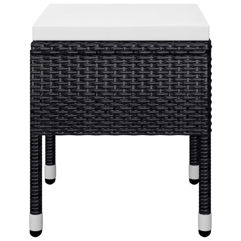 vidaXL 5-daļīgs dārza mēbeļu komplekts, melns