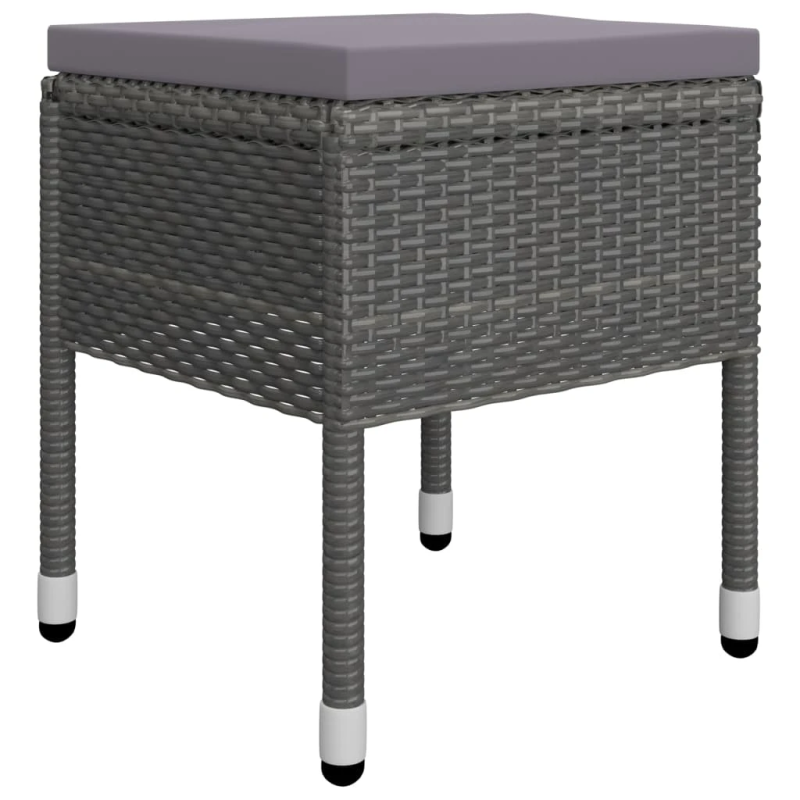 vidaXL 7-daļīgs dārza mēbeļu komplekts, pelēks