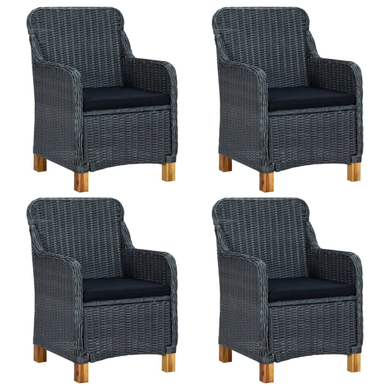 vidaXL 5-daļīgs dārza mēbeļu komplekts, tumši pelēks