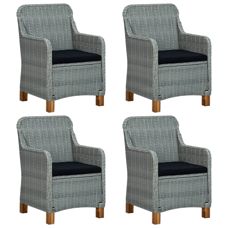 vidaXL 5-daļīgs dārza mēbeļu komplekts, gaiši pelēks