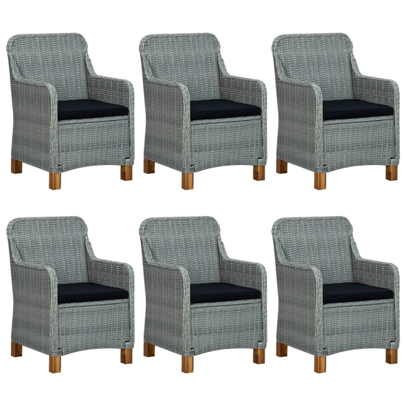 vidaXL 9-daļīgs dārza mēbeļu komplekts, gaiši pelēks