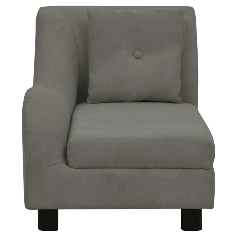 vidaXL suņu dīvāns ar spilvenu, tumši pelēks, 83x44x44 cm, plīšs