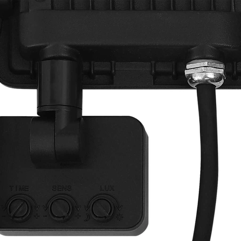 vidaXL LED prožektors ar sensoru, 20 W, silti balta gaisma