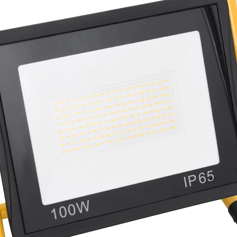 vidaXL LED prožektors ar rokturi, 100 W, silti balta gaisma