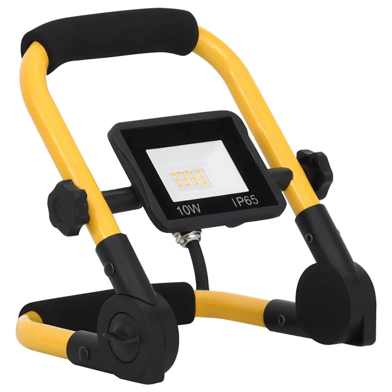 vidaXL LED prožektors ar rokturi, 10 W, vēsi balta gaisma