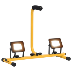 vidaXL LED prožektors ar rokturi 2x10 W, silti balta gaisma