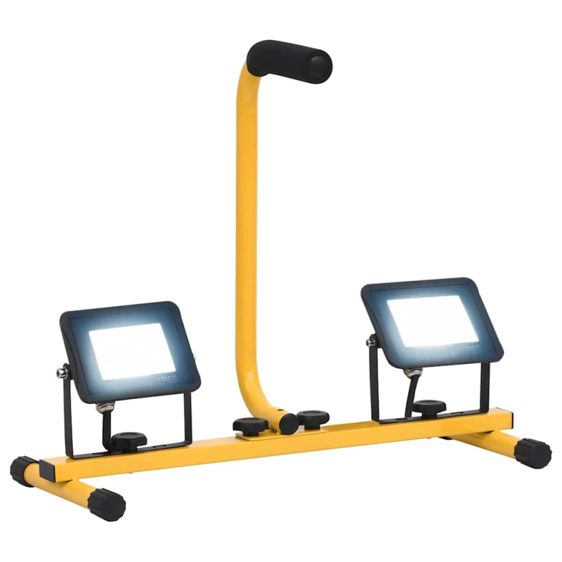 vidaXL LED prožektors ar rokturi, 2x20 W, vēsi balta gaisma