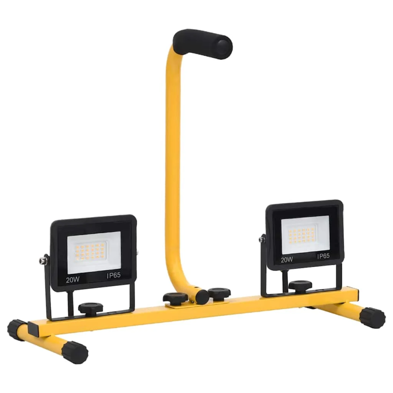 vidaXL LED prožektors ar rokturi, 2x20 W, vēsi balta gaisma