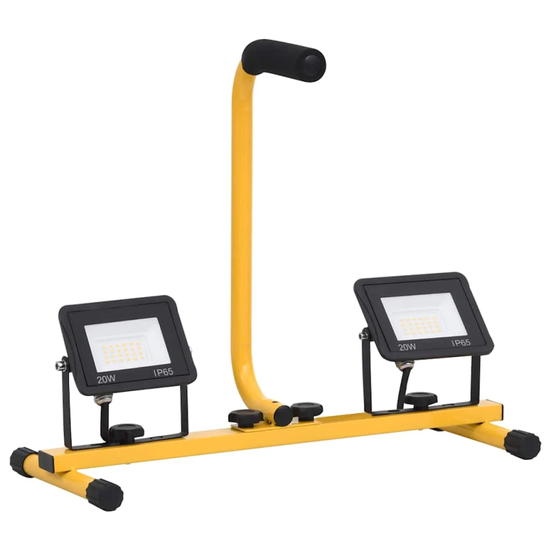 vidaXL LED prožektors ar rokturi, 2x20 W, vēsi balta gaisma