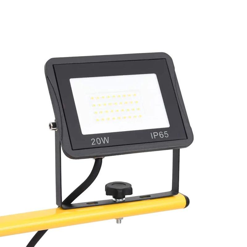 vidaXL LED prožektors ar statīvu, 2x20 W, silti balta gaisma