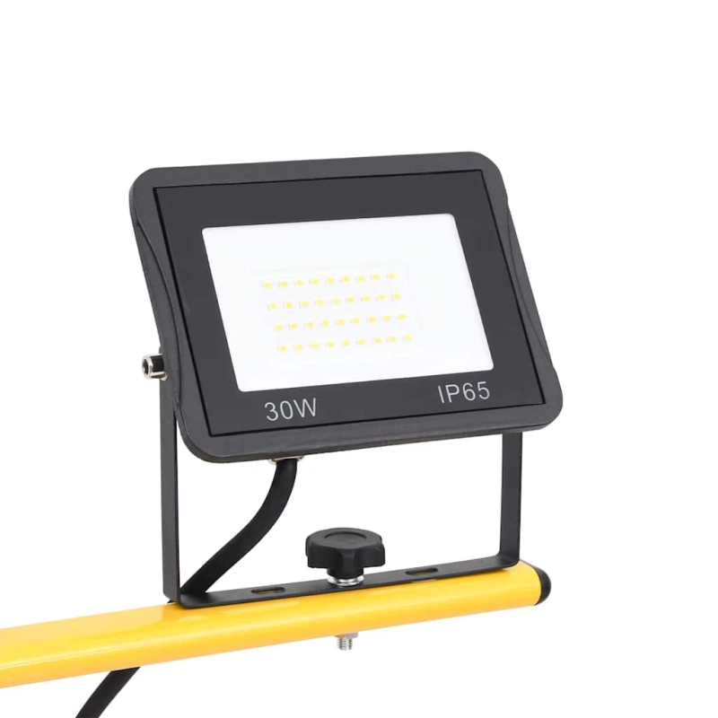 vidaXL LED prožektors ar statīvu, 2x30 W, silti balta gaisma