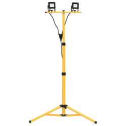 vidaXL LED prožektors ar statīvu, 2x10 W, vēsi balta gaisma