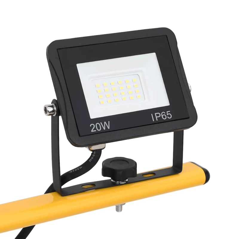vidaXL LED prožektors ar statīvu, 2x20 W, vēsi balta gaisma