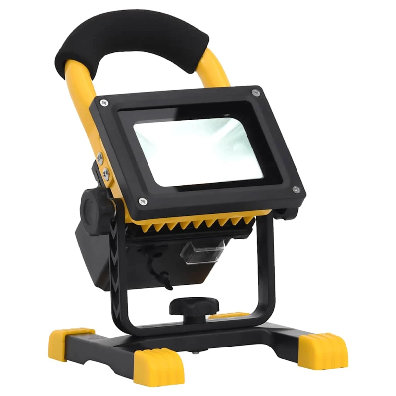 vidaXL LED prožektors ar rokturi, uzlādējams, 30 W, vēsi balta gaisma