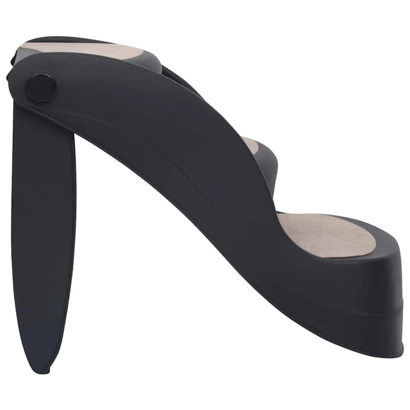 vidaXL 3 pakāpienu suņu kāpnes, saliekamas, melnas