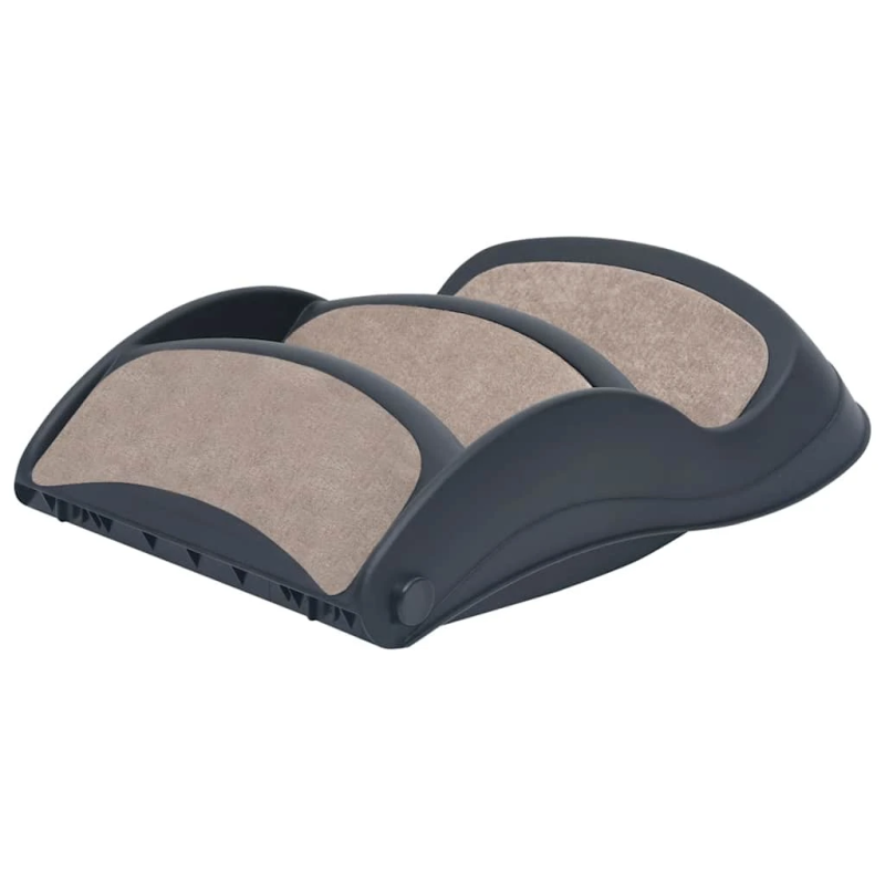 vidaXL 3 pakāpienu suņu kāpnes, saliekamas, tumši pelēkas