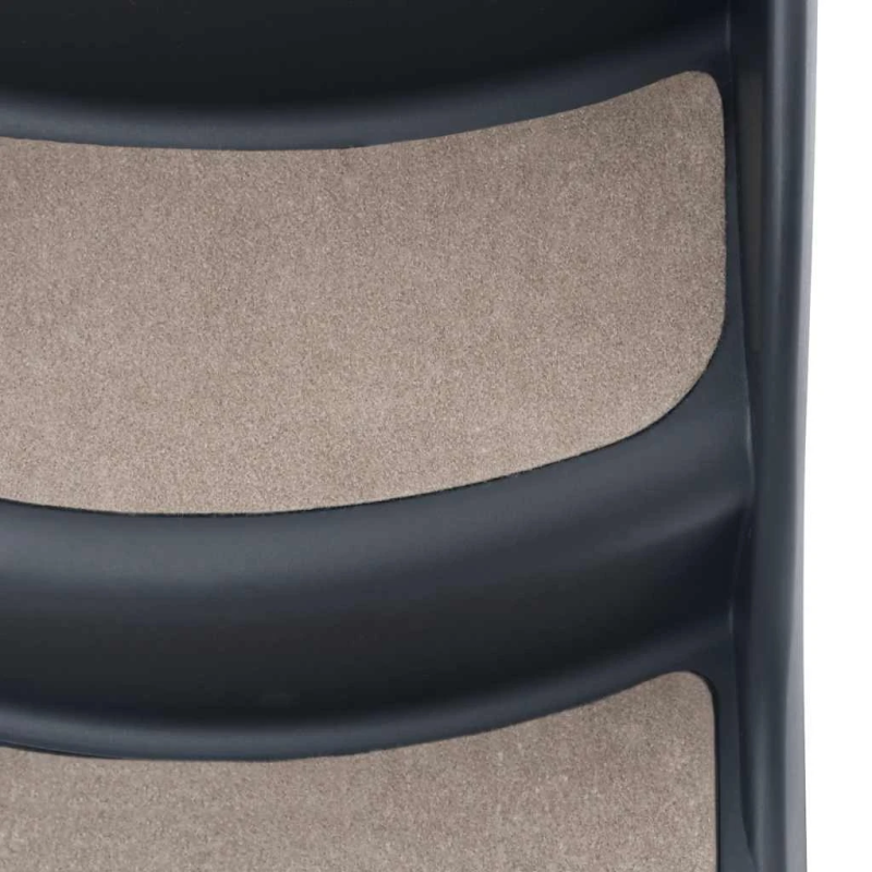 vidaXL 3 pakāpienu suņu kāpnes, saliekamas, tumši pelēkas