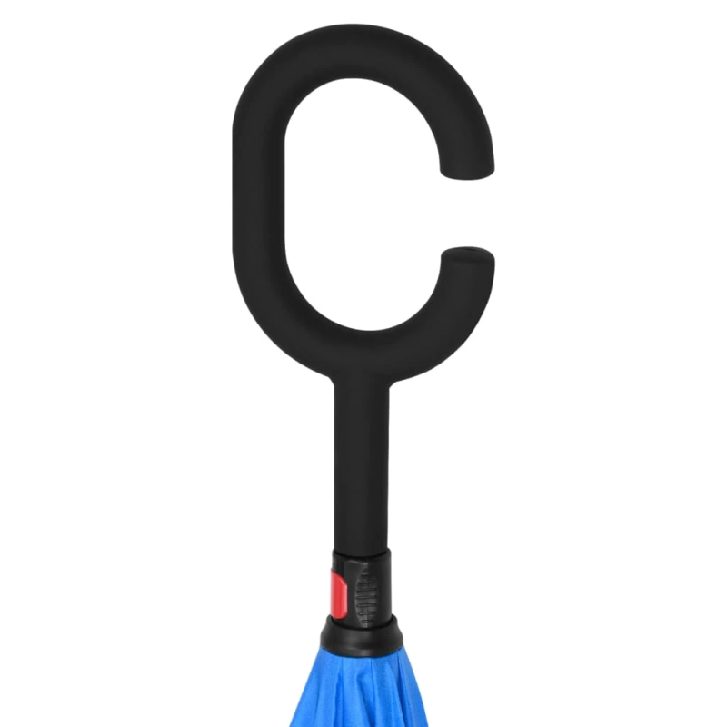 vidaXL lietussargs, C- formas rokturis, melns, 108 cm