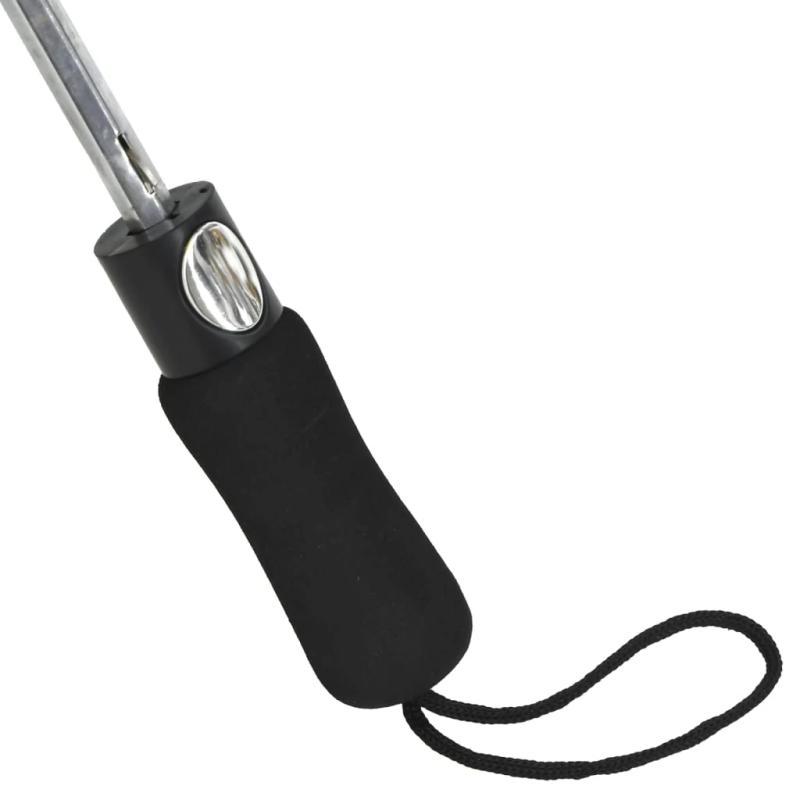 vidaXL lietussargs, automātiska aiztaisīšanās, 124 cm, melns