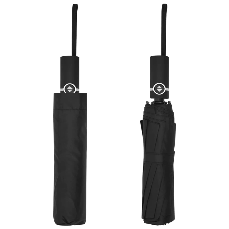 vidaXL lietussargs, automātiska aiztaisīšanās, 104 cm, melns