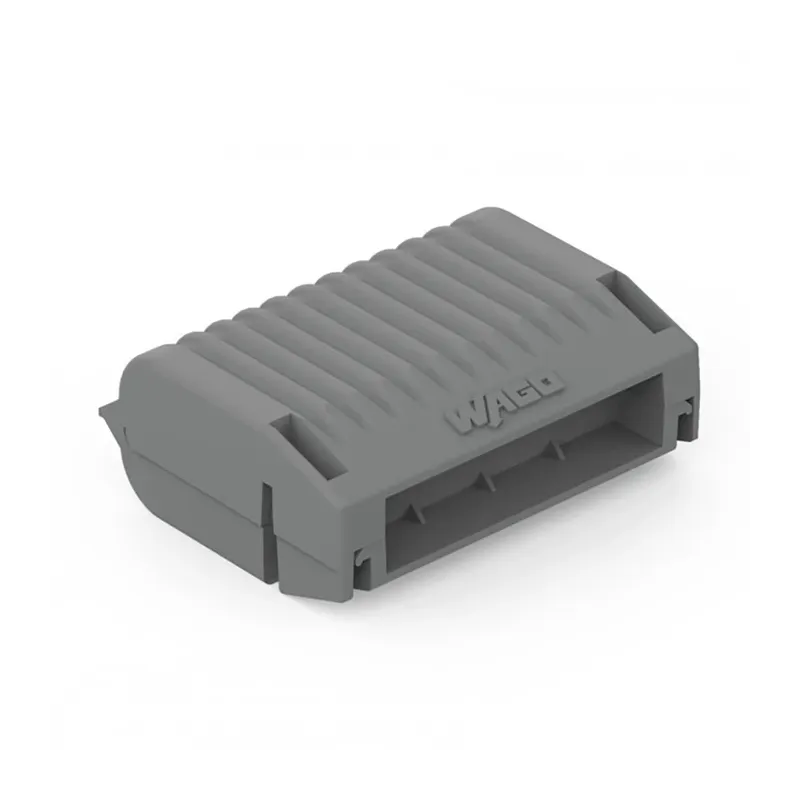 Hermētiska kaste Wago GELBOX-2 IPX8, 0,2-4 mm², pelēka krās.