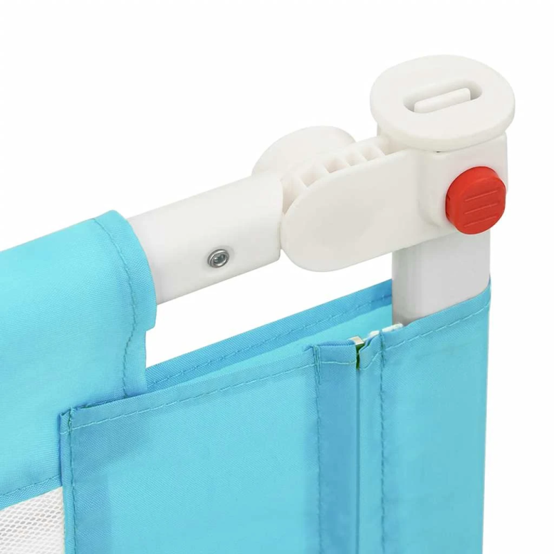 vidaXL bērnu gultas aizsargbarjera, zila, 90x25 cm, audums