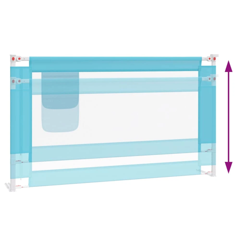 vidaXL bērnu gultas aizsargbarjera, zila, 140x25 cm, audums