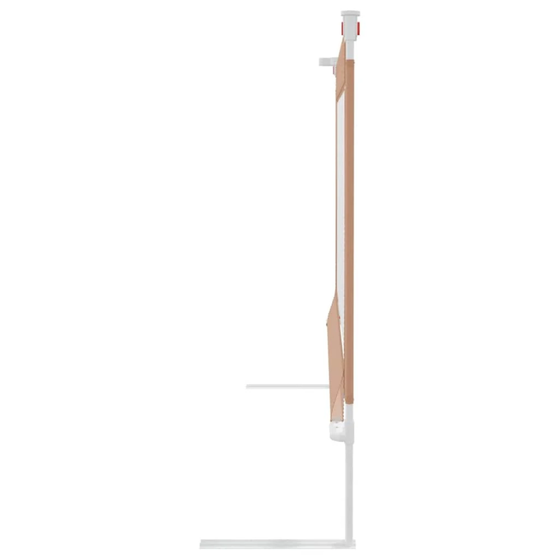 vidaXL bērnu gultas aizsargbarjera, pelēkbrūna, 90x25 cm, audums