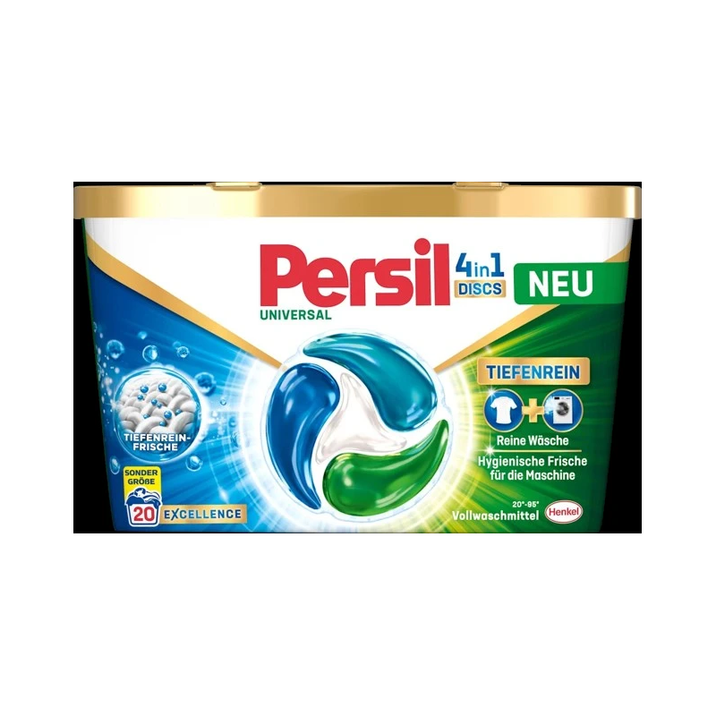 PERSIL 4in1 Universal Discs veļas mazgāšanas kapsulas 20gab