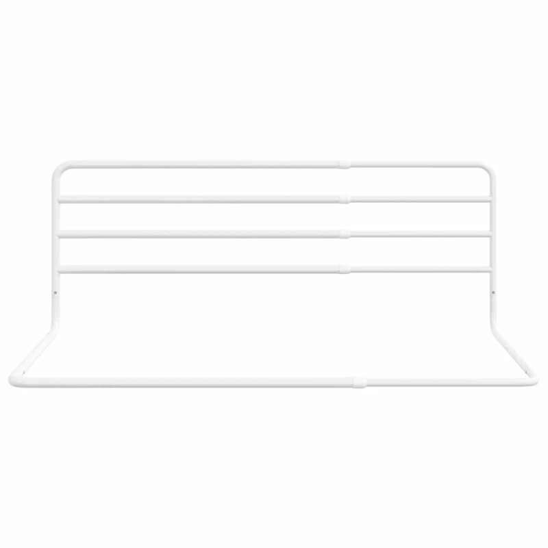 vidaXL bērnu gultas aizsargbarjera, balta, ,76-137,x55 cm, dzelzs