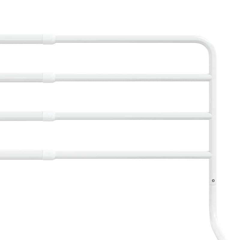 vidaXL bērnu gultas aizsargbarjera, balta, ,76-137,x55 cm, dzelzs