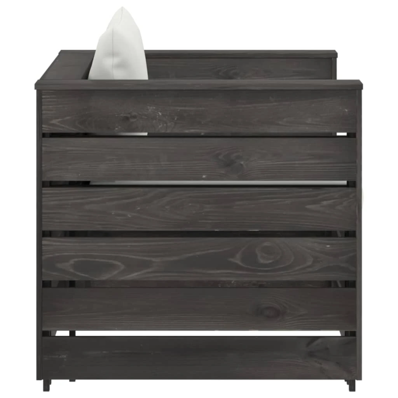 vidaXL 2-daļīgs dārza atpūtas mēbeļu komplekts ar matračiem, koks