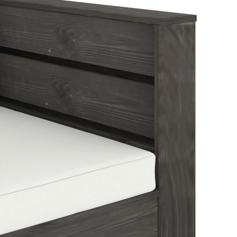 vidaXL 2-daļīgs dārza atpūtas mēbeļu komplekts ar matračiem, koks