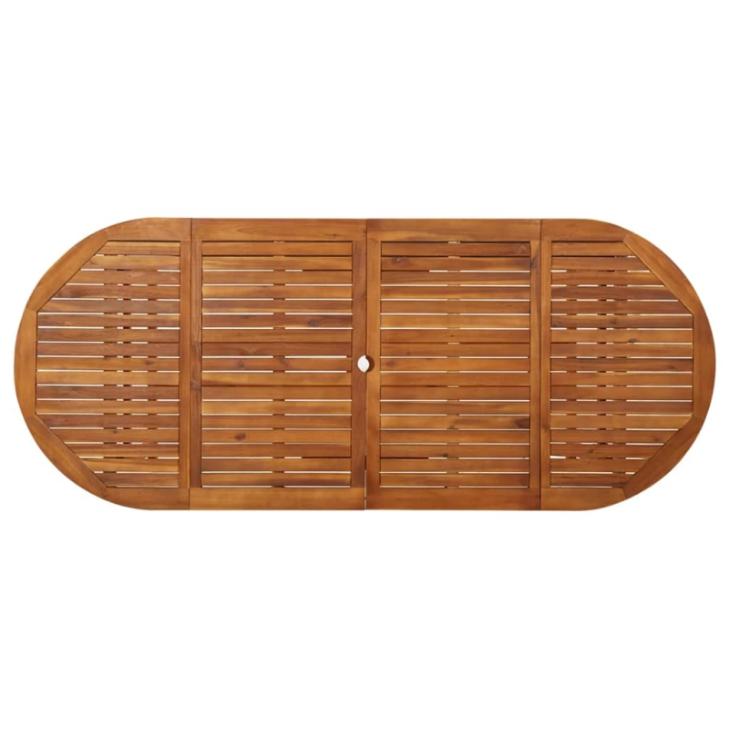 vidaXL dārza galds, 220x90x75 cm, akācijas masīvkoks