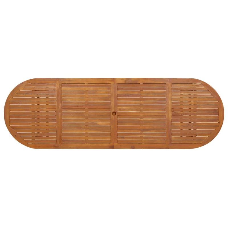 vidaXL dārza galds, 280x90x75 cm, akācijas masīvkoks