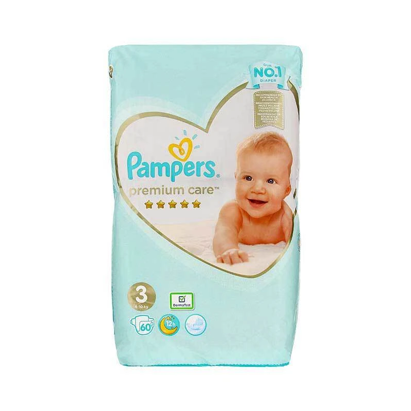 Sauskelnės Pampers Premium Care 3 Dydis ,Midi,, 6–10 Kg, 60 Vnt.