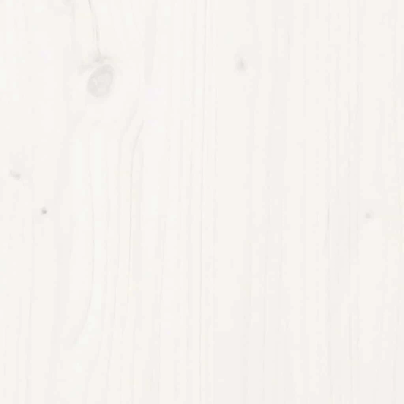 vidaXL dārza stūra dīvāns, balts, priedes masīvkoks